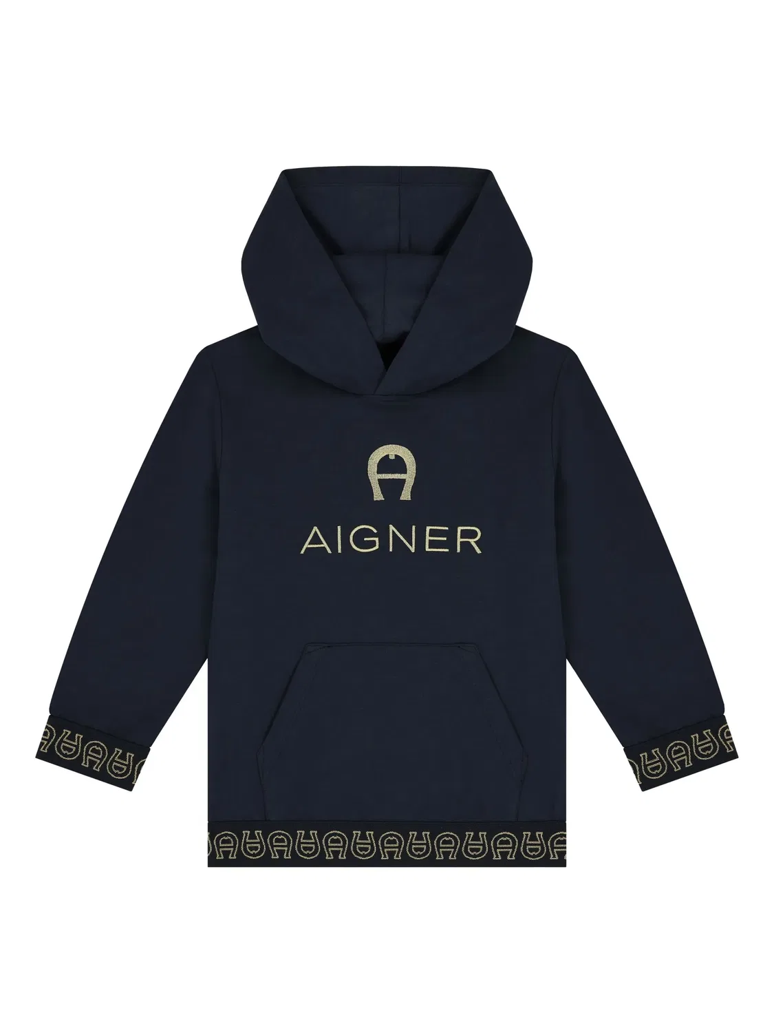 Худи с вышитым логотипом Aigner, темно-синий