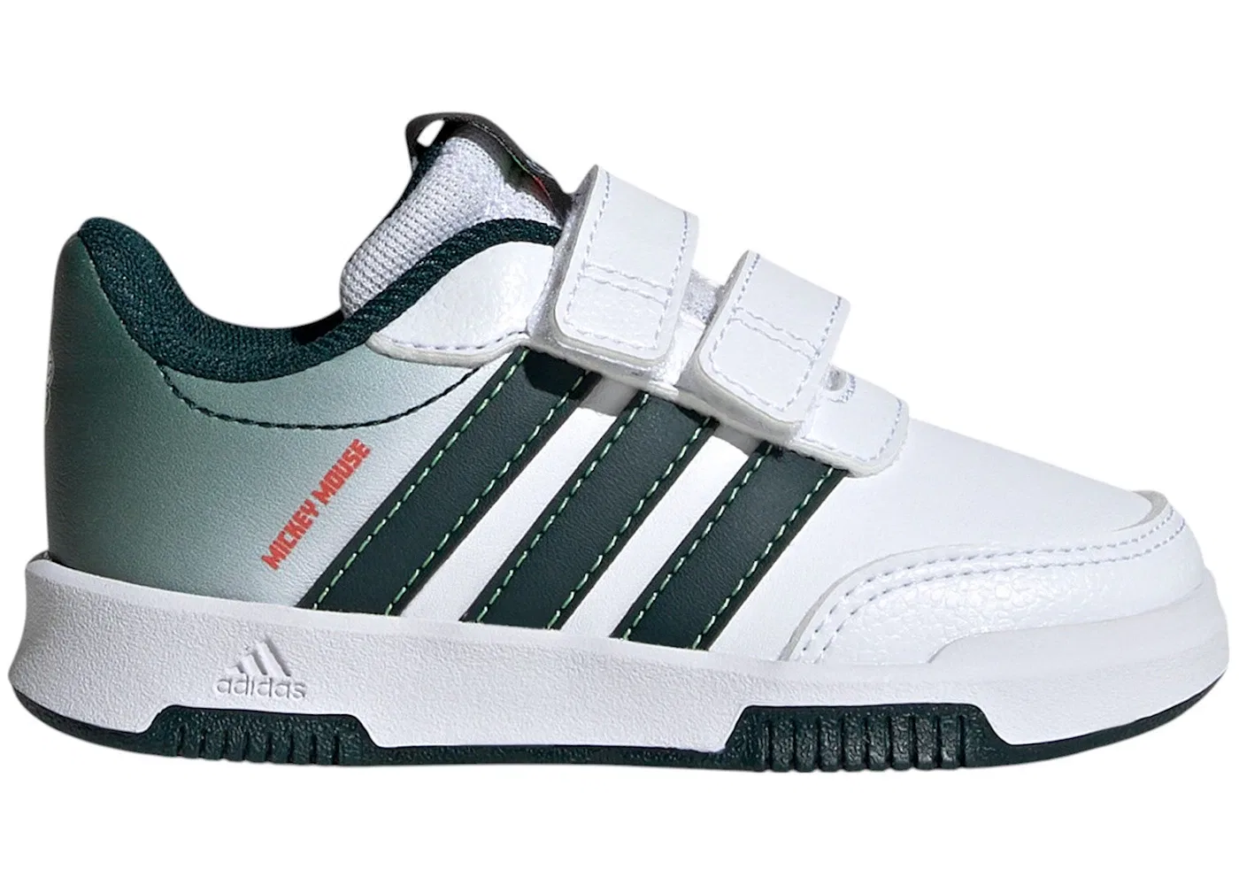 Детские кроссовки с дизайном Микки Маус Adidas Tensaur Run, Cloud White Aurora Ivy Lime Burst