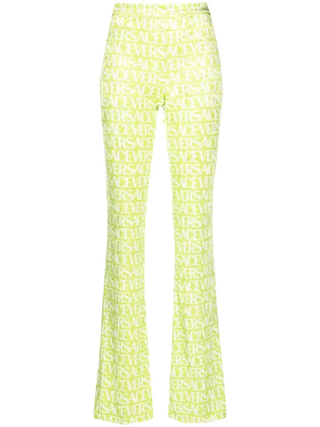Расклешенные брюки с логотипом Versace, зеленый