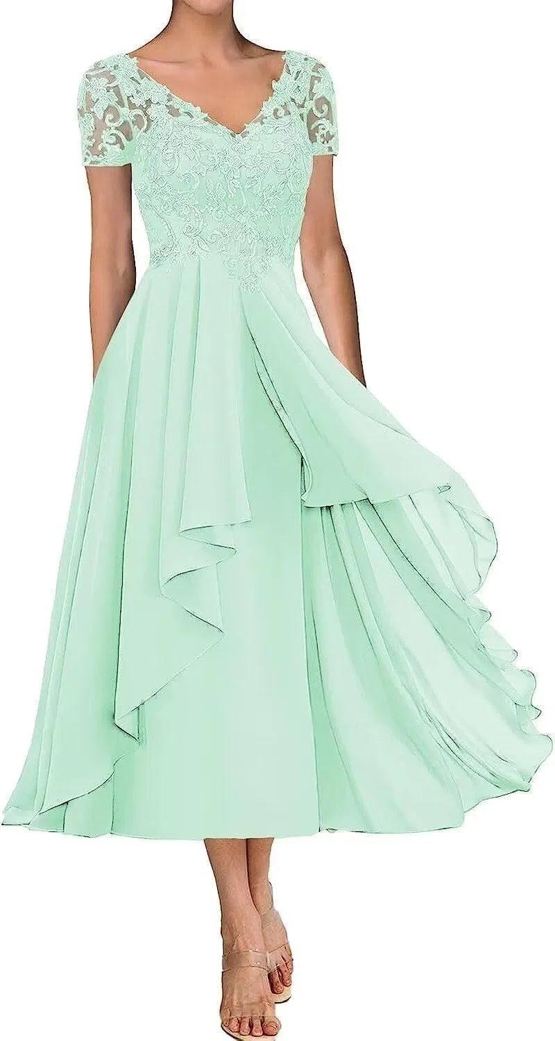 Женское свадебное платье с кружевными аппликациями LA70, Mint Green