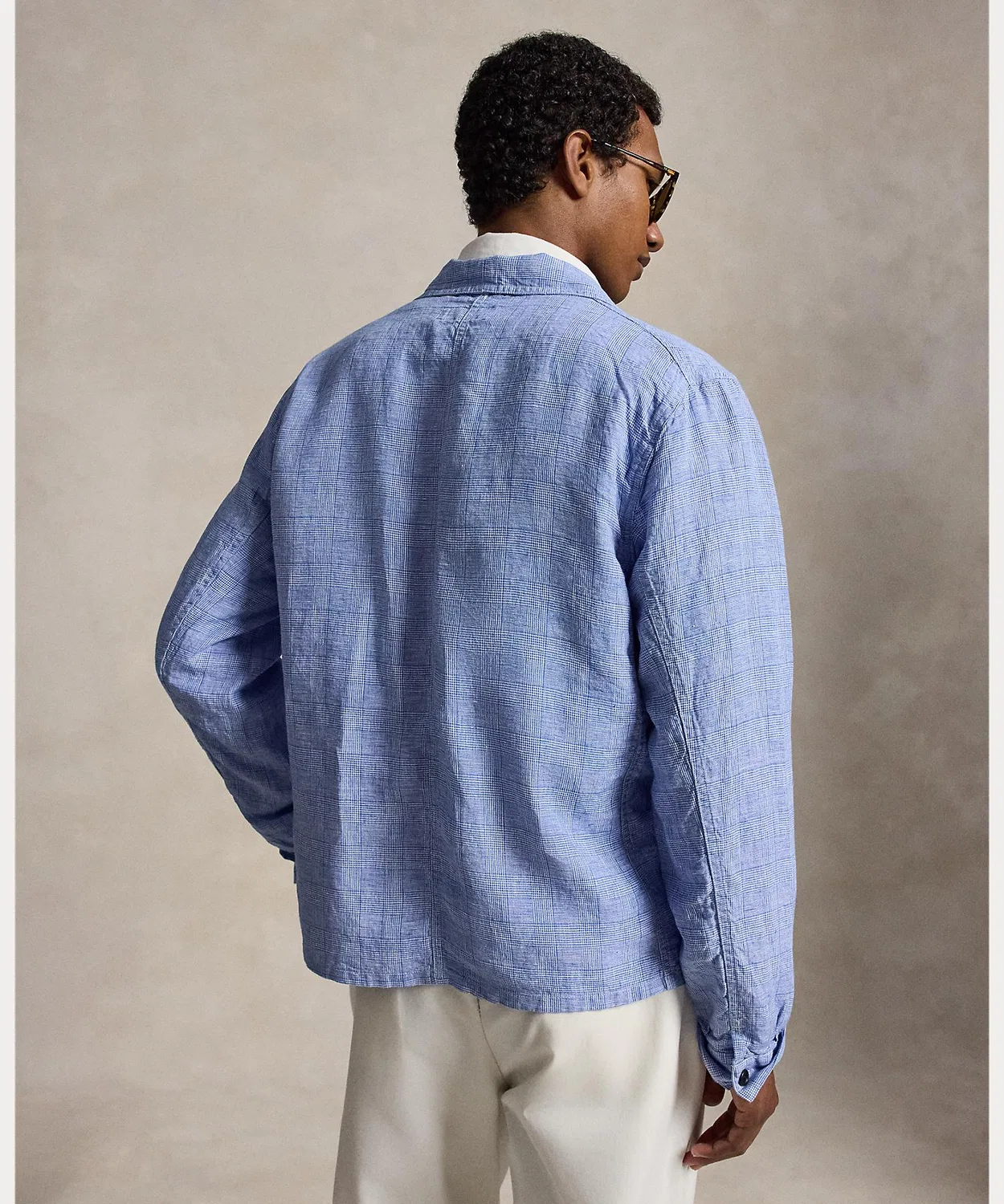 Мужская рубашка-оверсайз с длинным рукавомGlen Plaid POLO RALPH LAUREN, Blue — фото 2