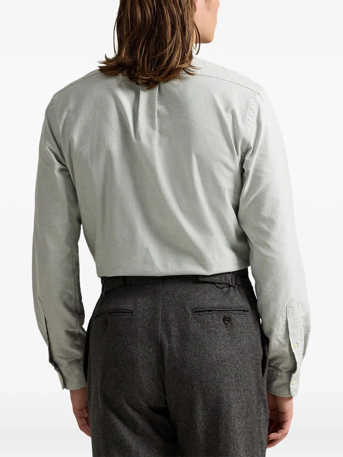 Рубашка с длинными рукавами хлопковая серая Polo Ralph Lauren, серый — фото 4