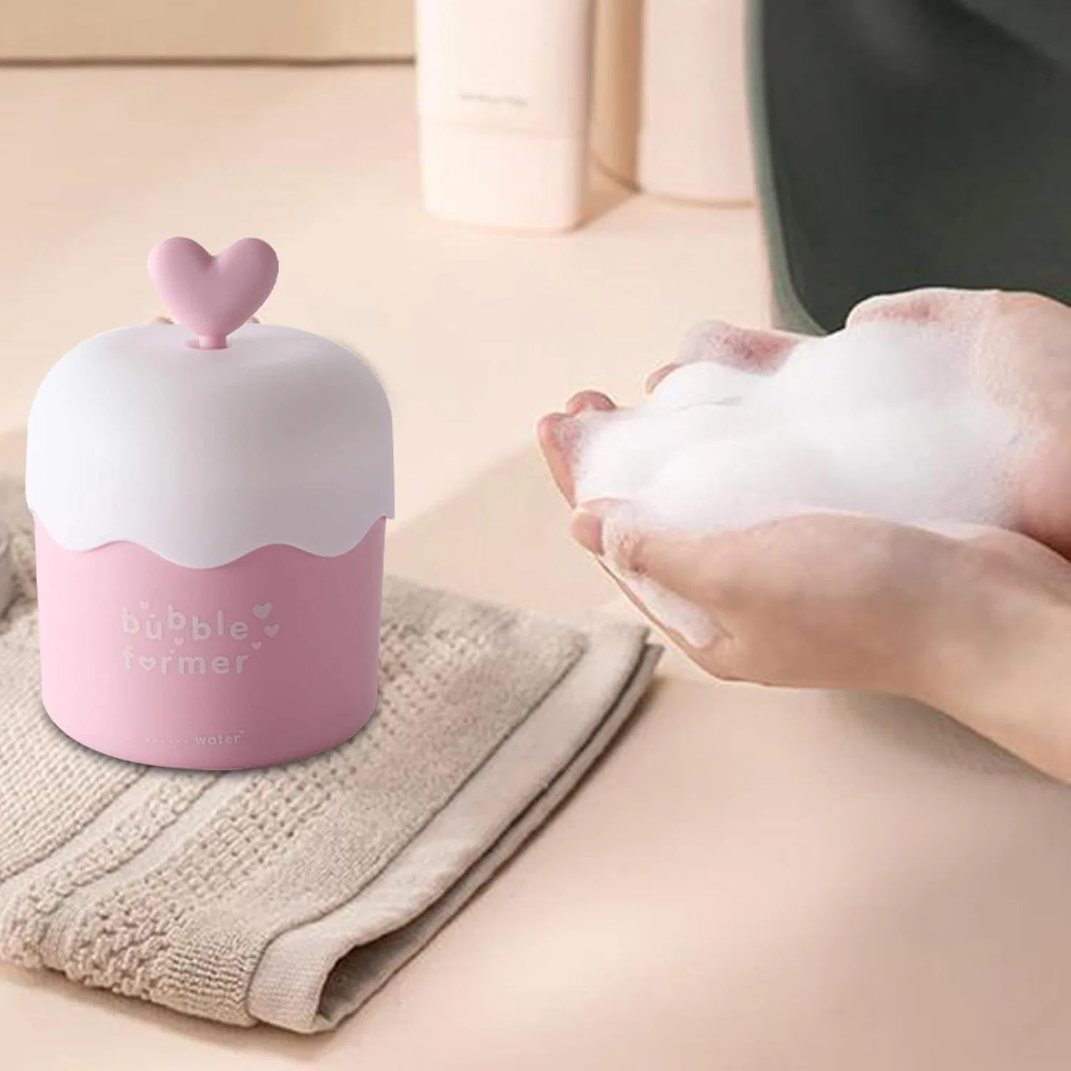 Generisch Foam Maker для умывания, розовый — фото 4