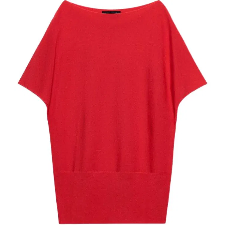 Женский трикотажный свитер с лодочкой China Red ZARA, China Red