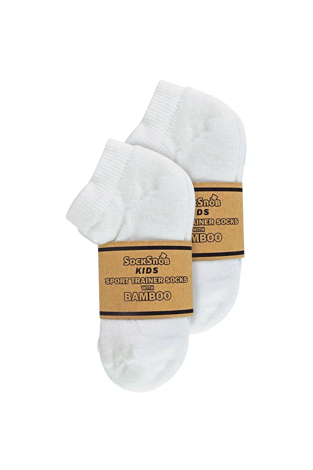 Комплект из 6 пар белых носков-невидимок из бамбука Sock Snob, White — фото 2