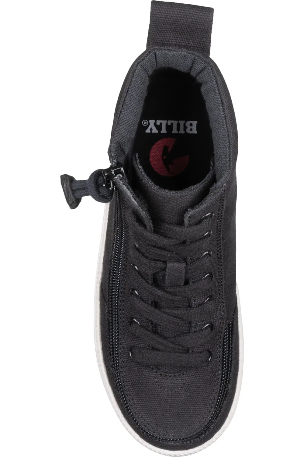 Кроссовки детские с застежкой-молнией Classic High Top BILLY Footwear, черно-белый — фото 4