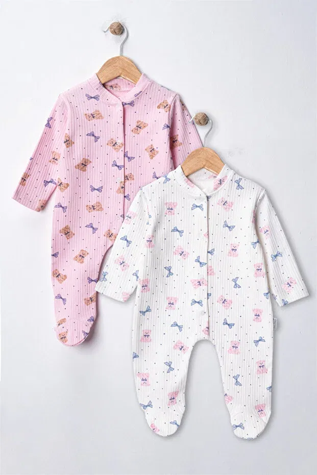 Детское боди-комбинезон для новорожденных с длинным рукавом Enia Baby, Pink — фото 3