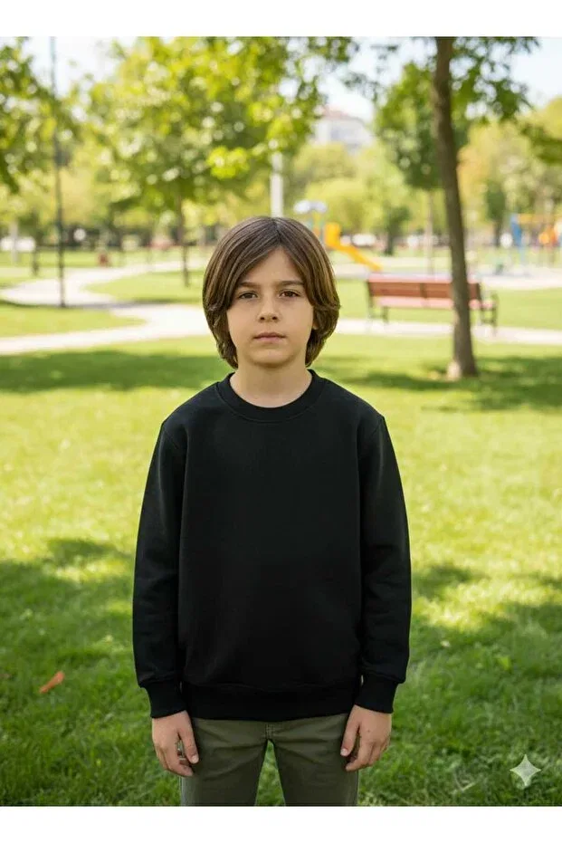 Детские свитшот с длинным рукавом Çiko Kids, Black