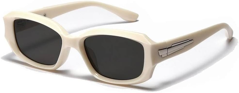 

Винтажные маленькие прямоугольные солнцезащитные очки для женщин, модные солнцезащитные очки неправильной формы сине-зеленого цвета для мужчин, солнцезащитные очки UV400 HYYZZC, C5 Beige Gray