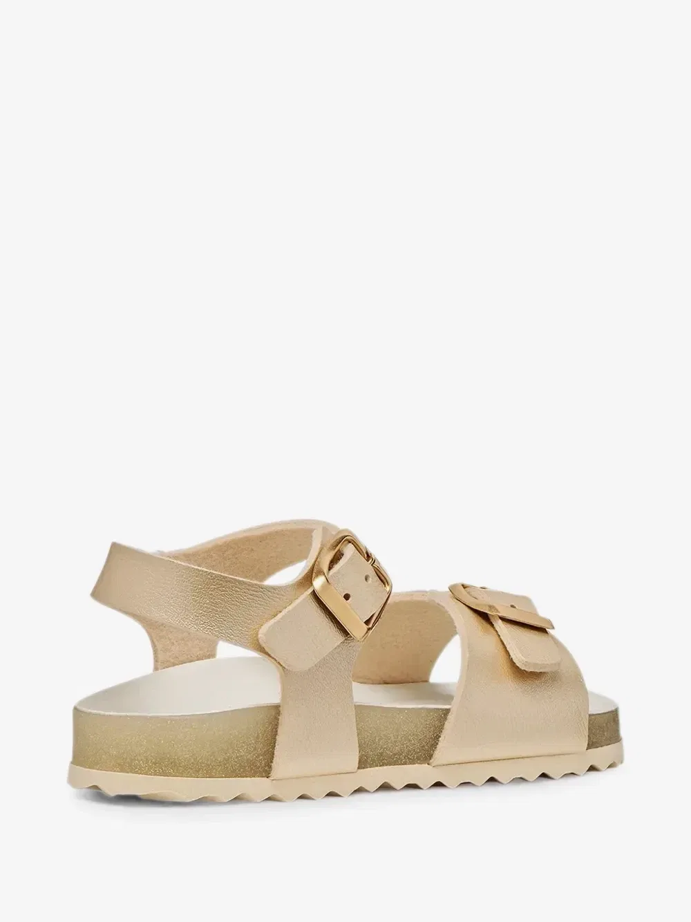 Металлические сандалии с пряжками Geox Kids, золотой — фото 3