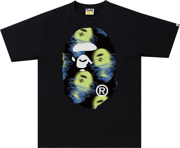 

Футболка BAPE Storm Big Ape Head Tee 'Black', черный