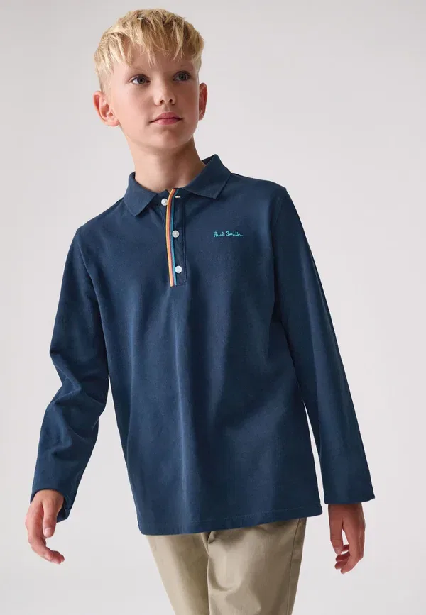 Футболка с длинным рукавом из 100% хлопка, Paul Smith Junior, Navy Blue, темно-синий — фото 2