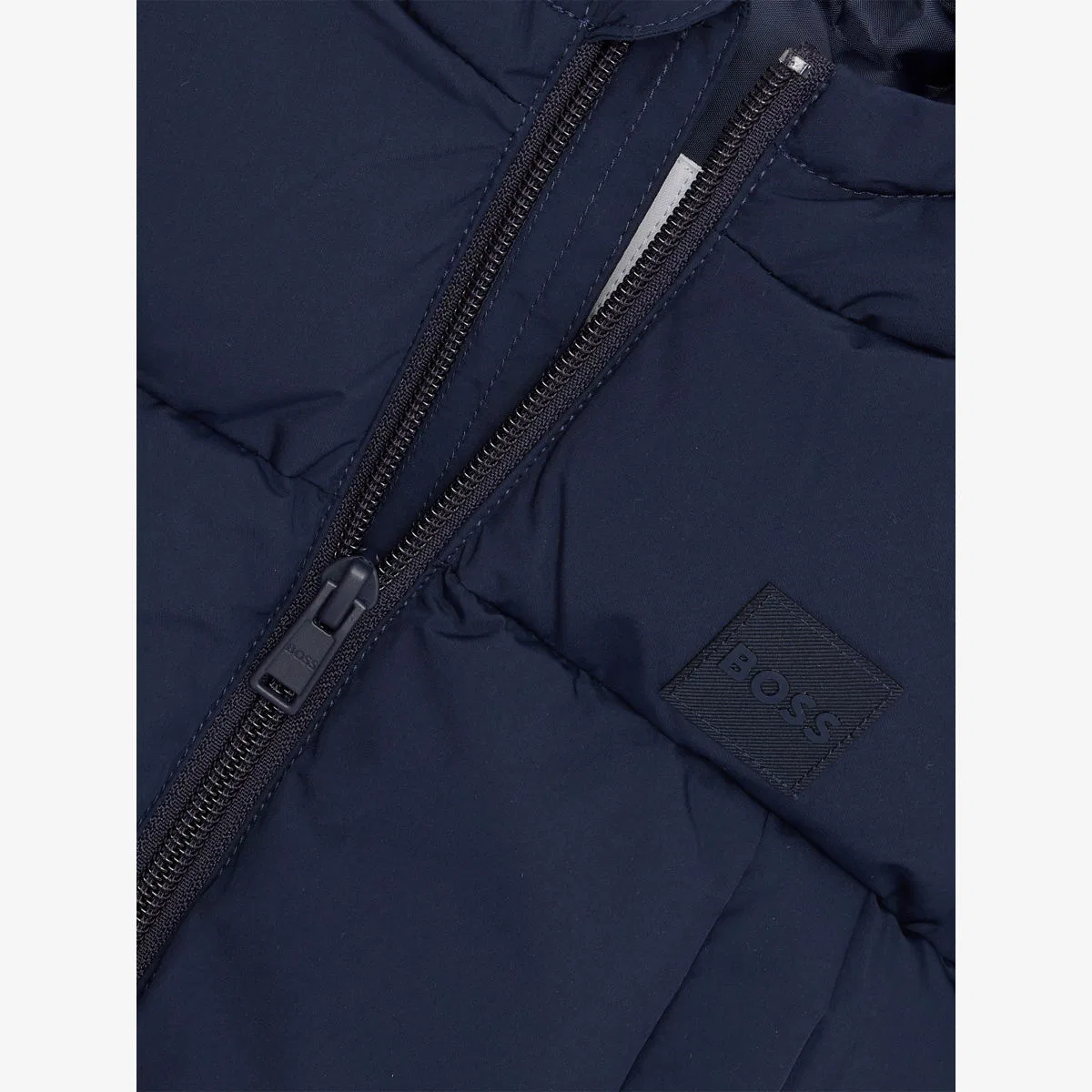 Стеганая пуховая куртка Brand-patch, размер 9-18 месяцев Boss, темно-синий — фото 2
