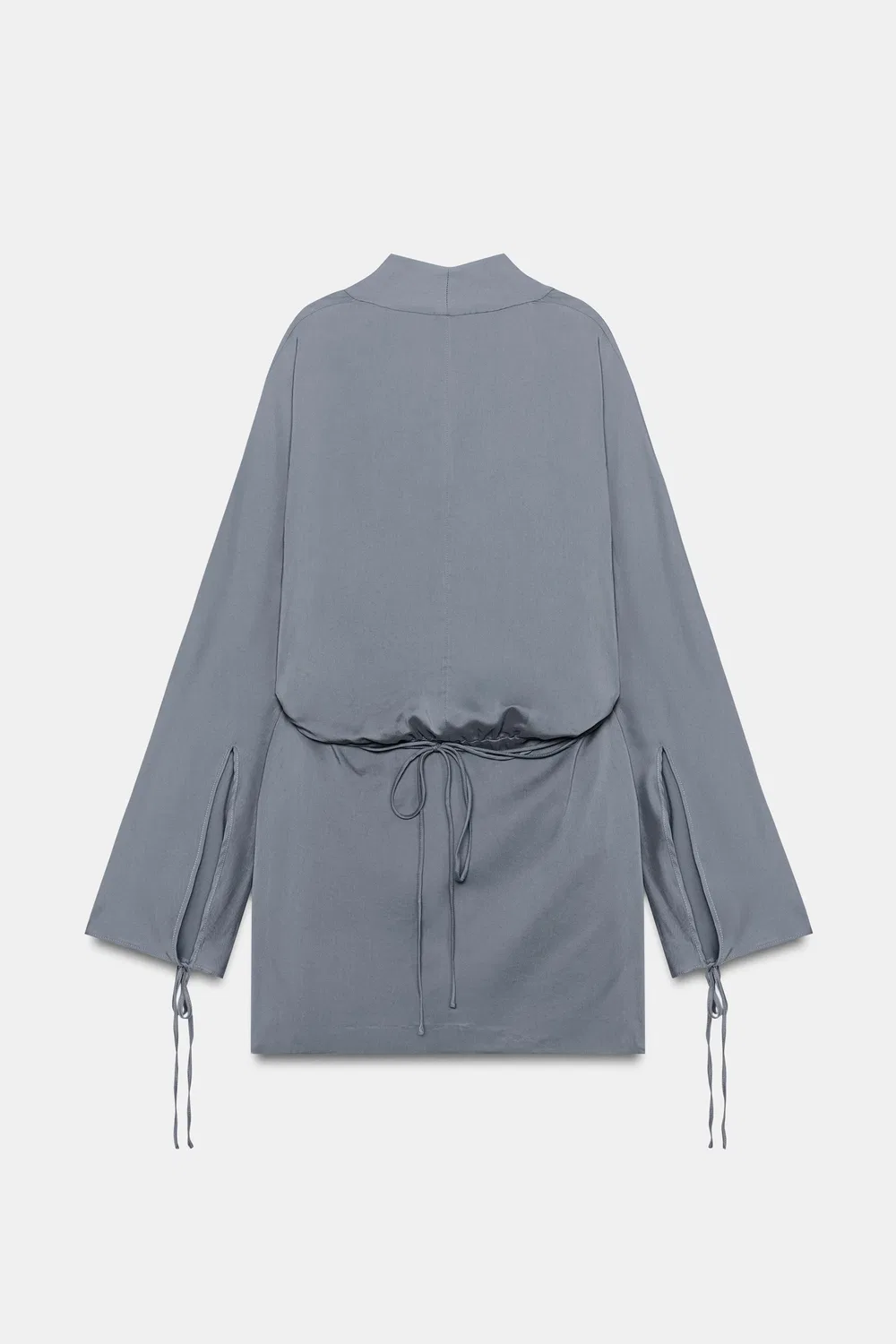 Мини-платье-накидка из коллекции ZW ZARA, Blue/Grey — фото 3
