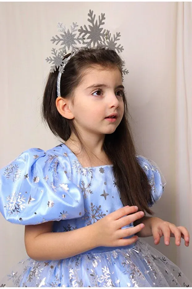 Детское платье для девочек с принтом Elsa Dress Gül Baby, Blue — фото 4