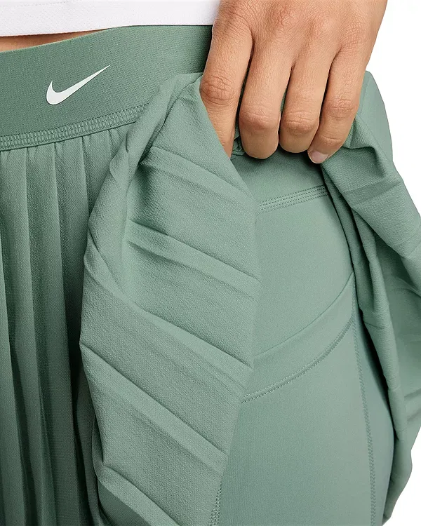 Женская теннисная юбка-шорты с высокой талией Victory Dri-FIT Nike, Steam/White — фото 4