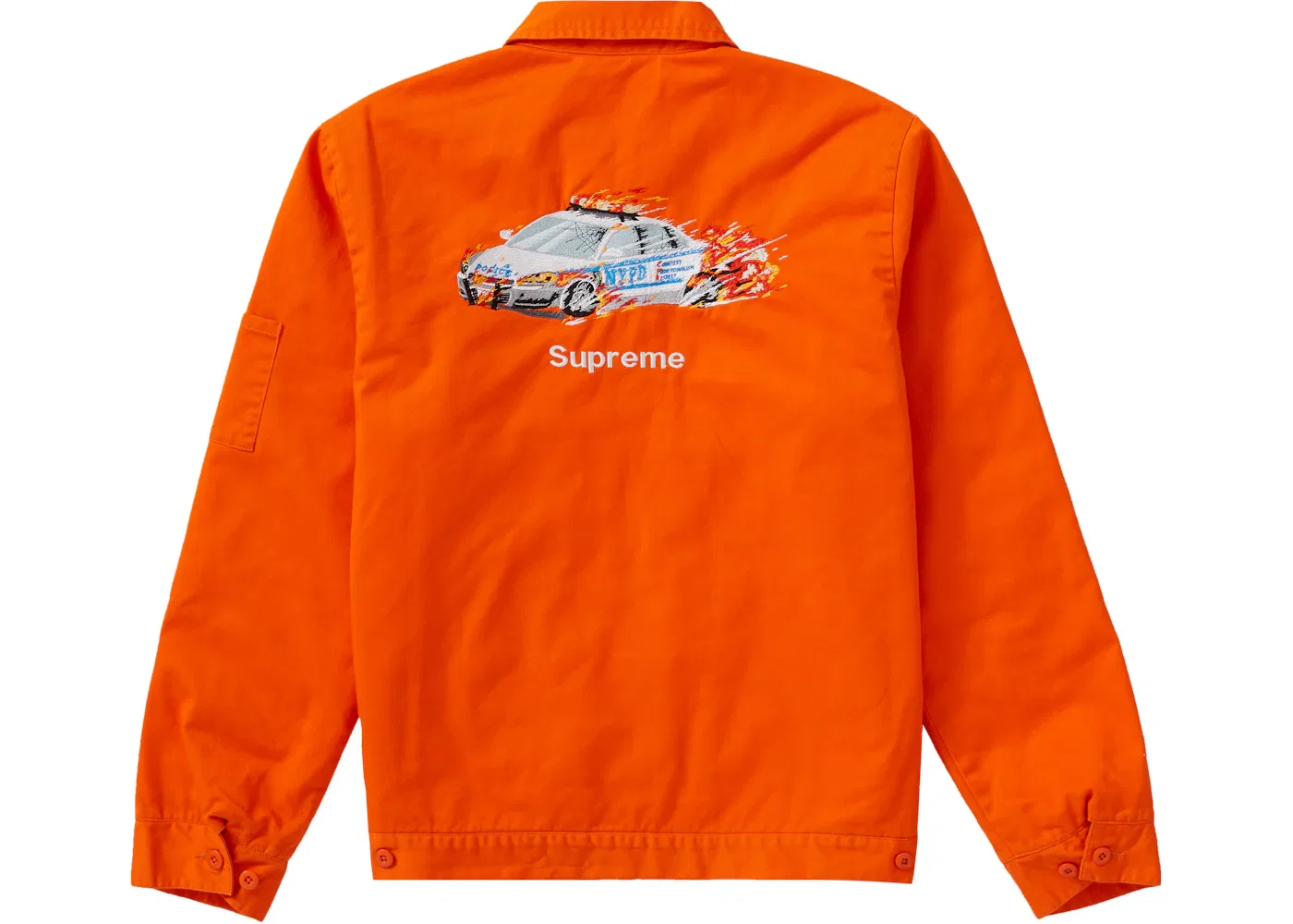 Мужская куртка с вышивкой Supreme Cop Car Jacket, Orange — фото 3
