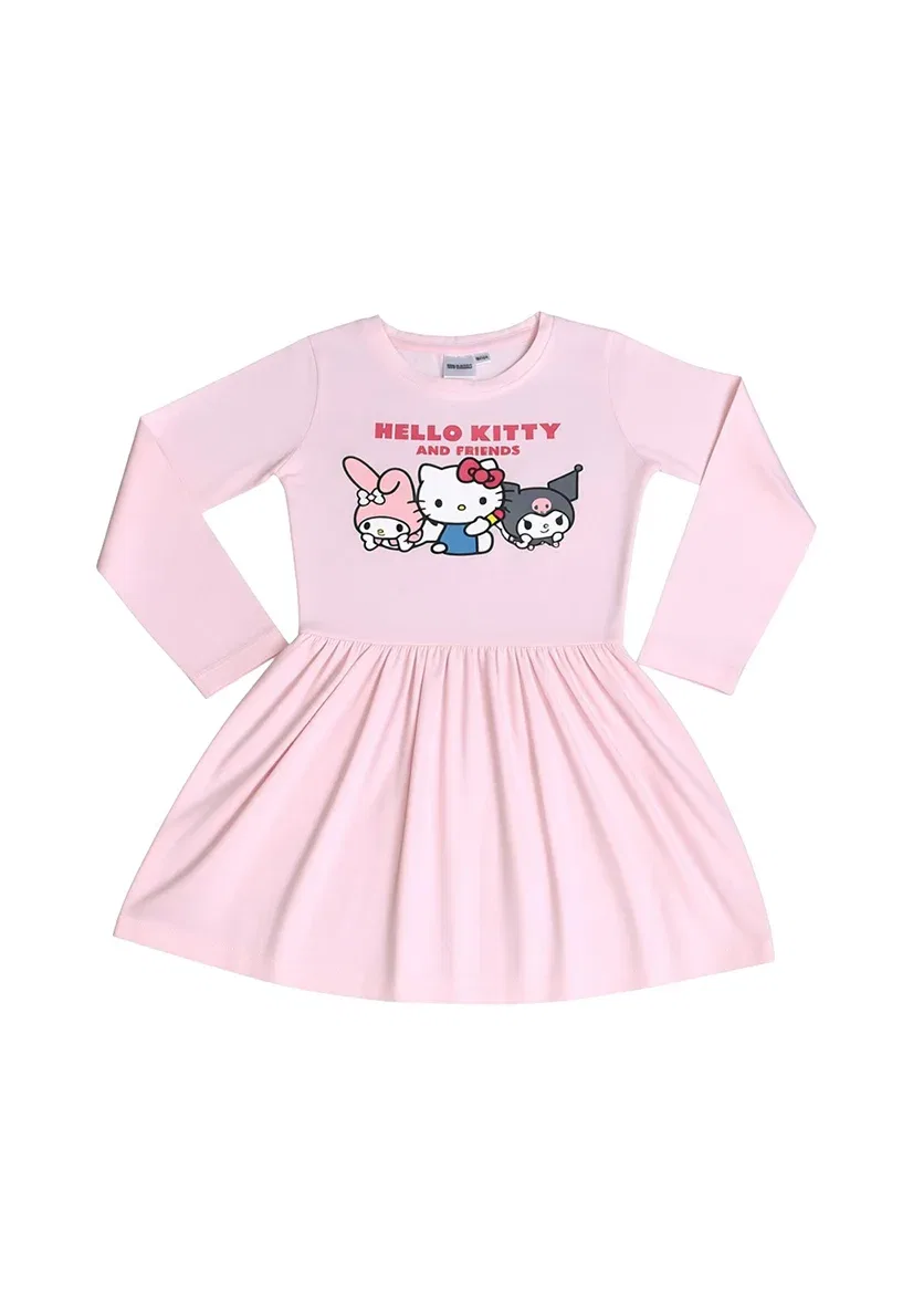 Платье Kuromi My Melody, юбка с длинными рукавами - трикотажное платье Hello Kitty, Rosa — фото 2