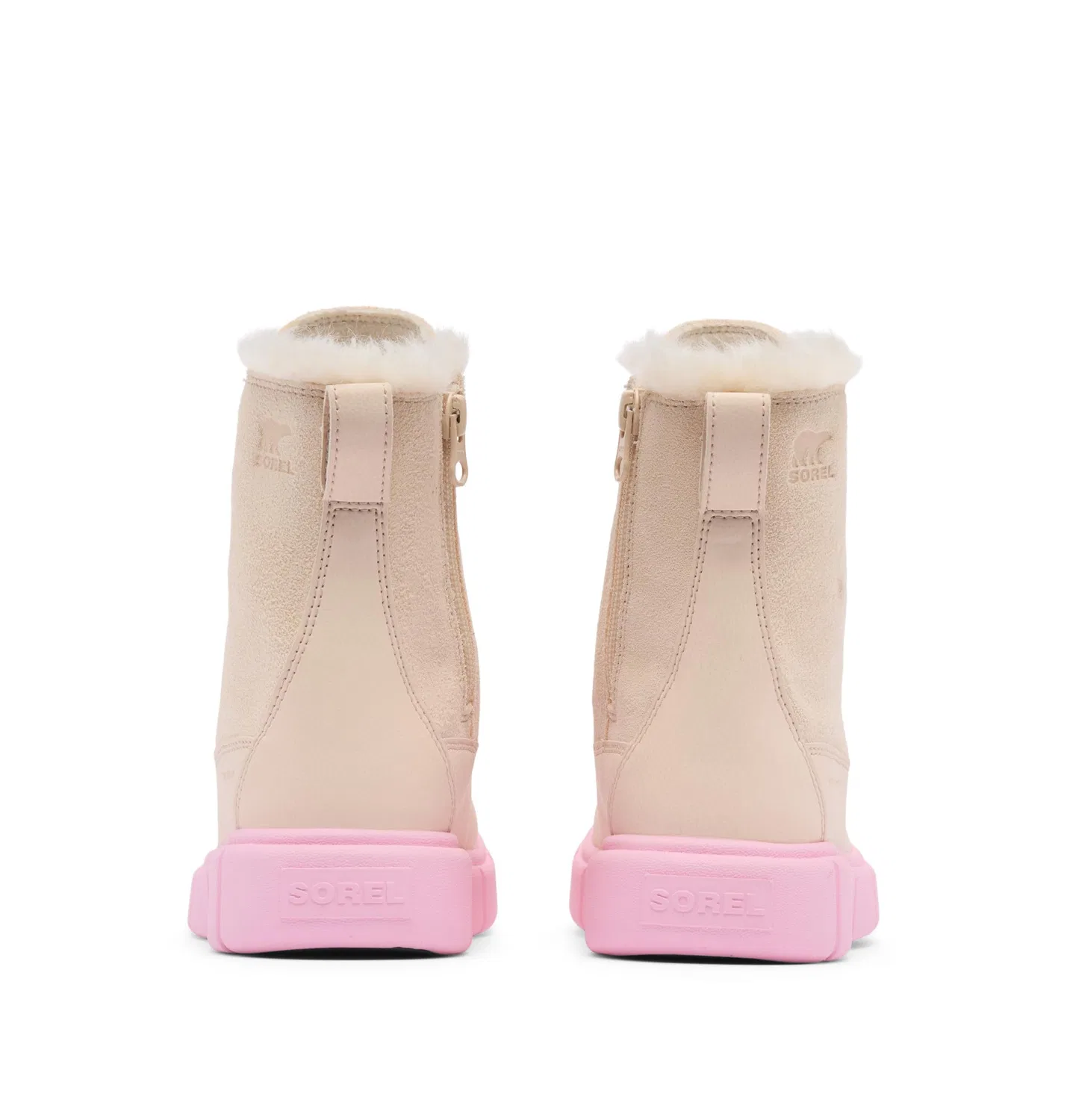Детские ботинки для мальчиков водонепроницаемые Youth Sorel Explorer III Lace Wp Sorel, Pearlescent Pink Flare — фото 3