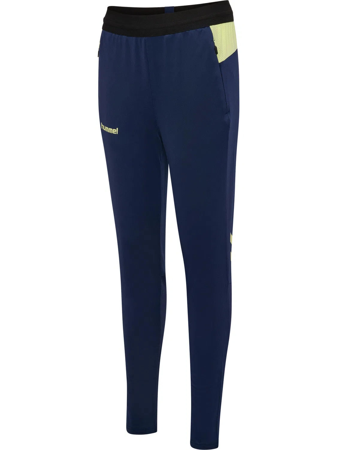 Детские спортивные штаны для мальчиков Hmlblaze Hummel, Midnight Indigo / Lime Green — фото 2