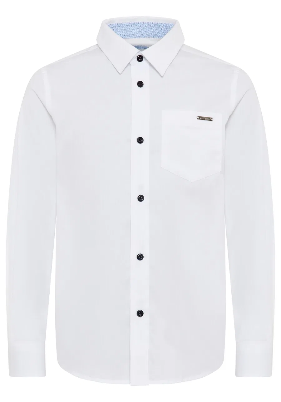Рубашка Bruno Banani LM Regular fit на пуговицах, белая
