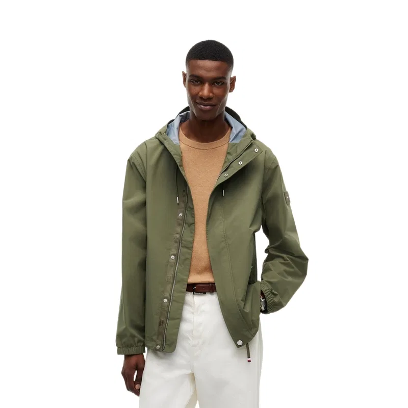 Мужская куртка с капюшоном, немодельная, Army Green PLI, Tommy Hilfiger