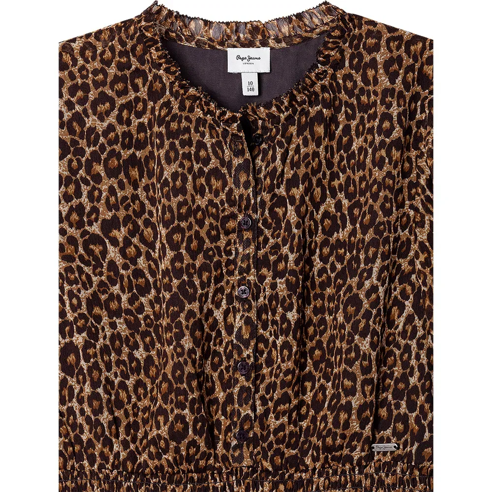 Детское платье для девочек с длинным рукавом Pepe jeans Noha, Brown — фото 3