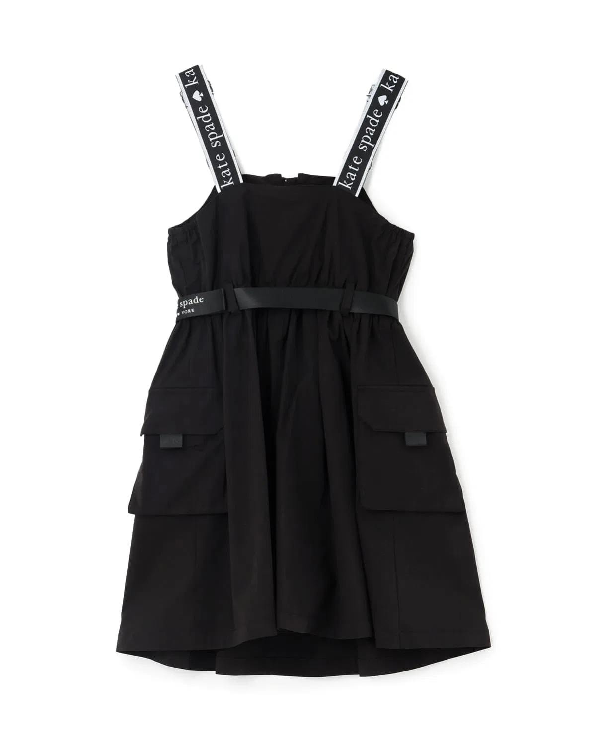 Детский джемпер-сарафан с поясом и логотипом kate spade new york kids, Black — фото 2