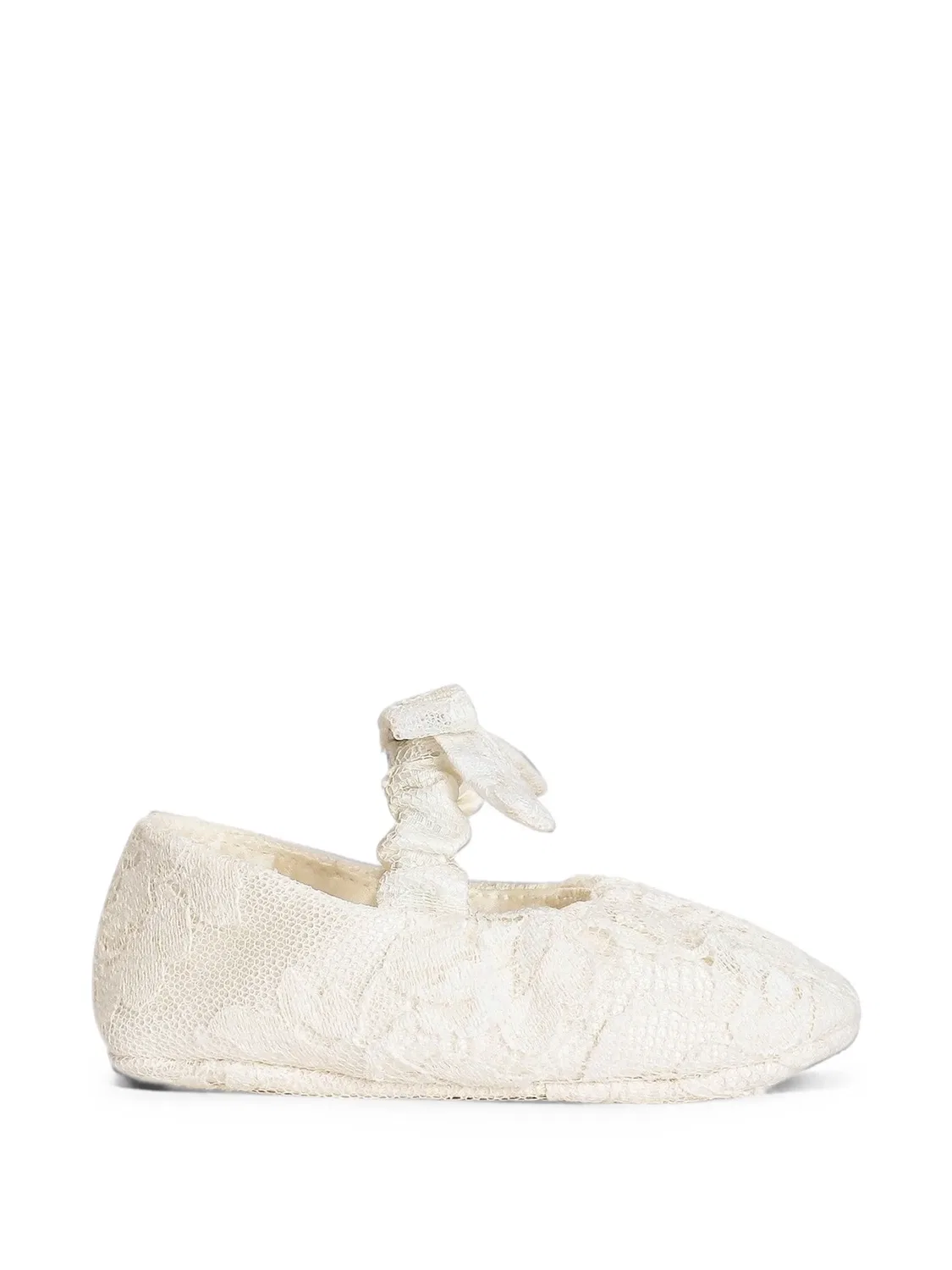 Кружевные пинетки Dolce & Gabbana Kids, нейтральные цвета