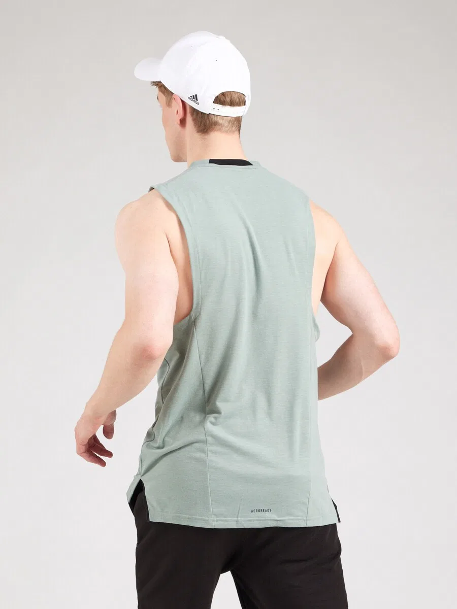 Спортивная футболка ADIDAS PERFORMANCE Performance Shirt 'Designed for Training' пастельно-зеленого цвета — фото 4