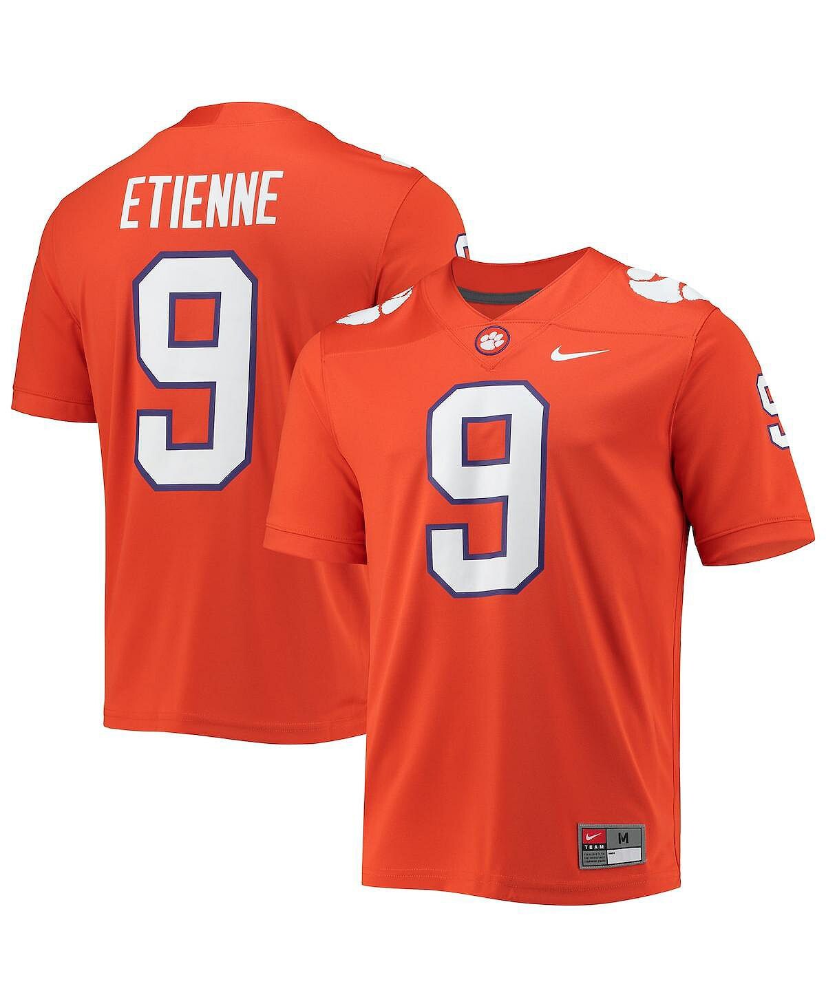 

Мужская футболка travis etienne orange clemson tigers 2021 draft class game jersey Nike