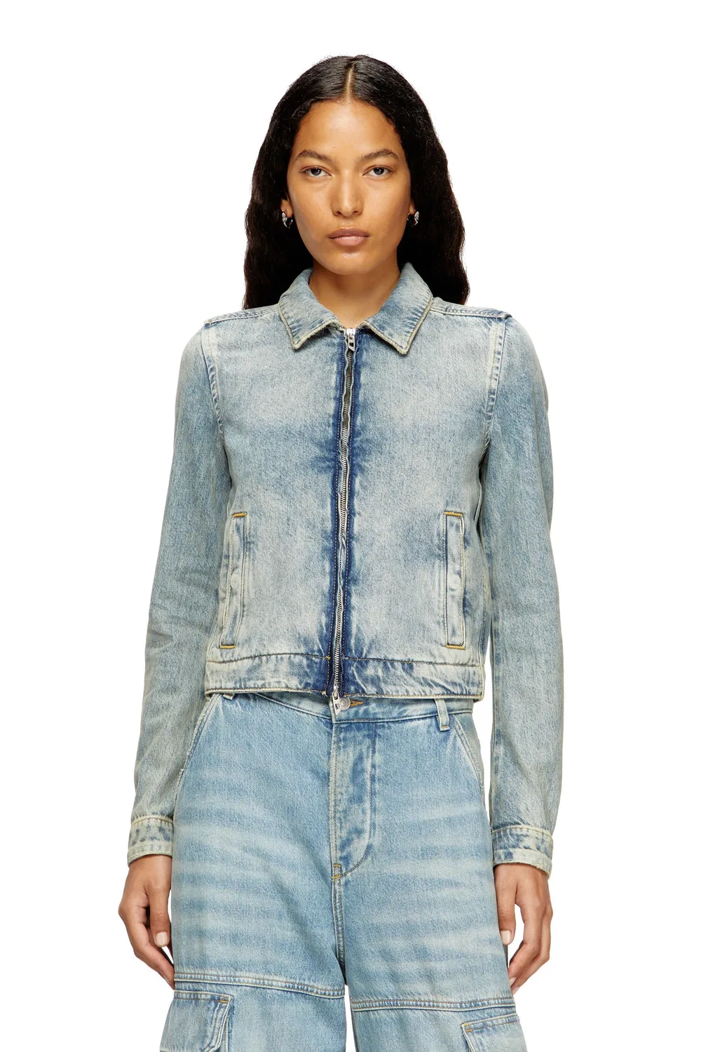 Женская джинсовая куртка DE-CORB Diesel, Light Indigo Blue