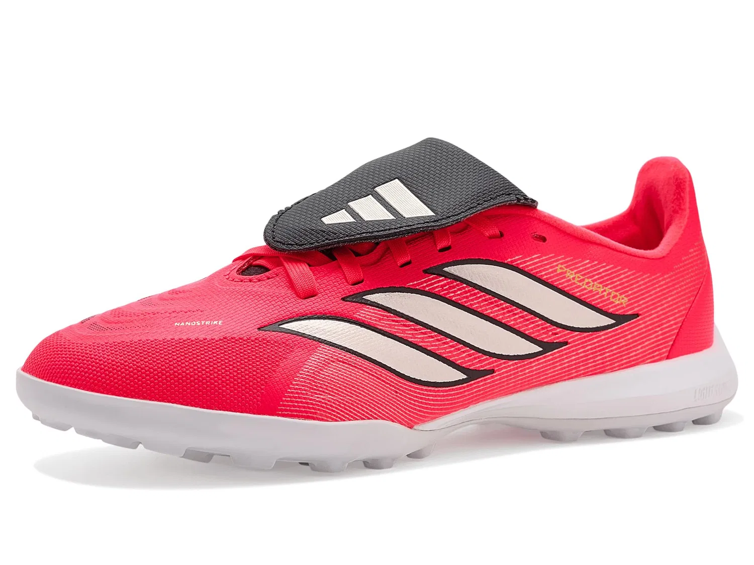 Бутсы Predator League Fold-Over Tongue Turf Football Bo (для маленьких и больших детей) Adidas Kids, Solar Turbo/Thermal Chrome/Core Black