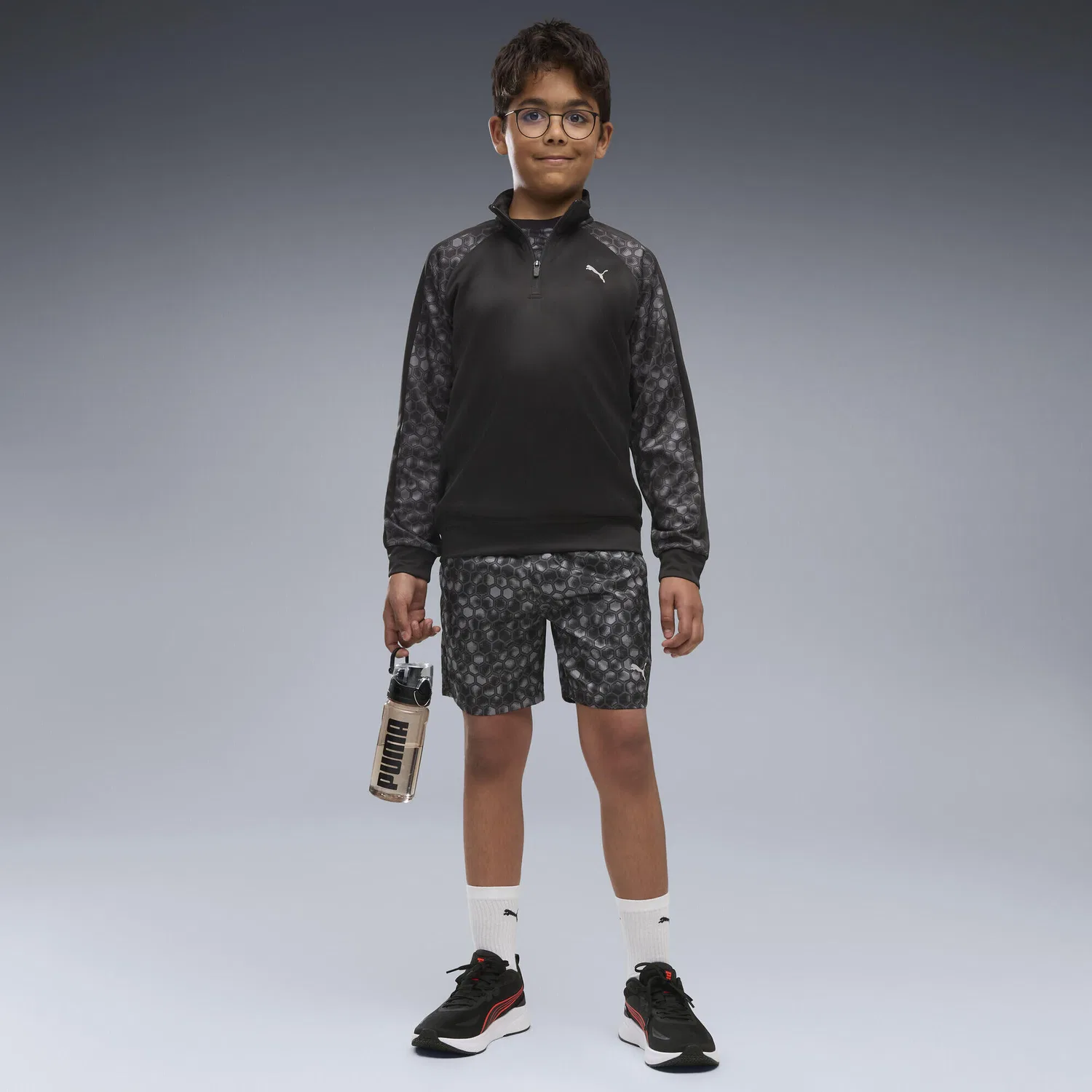 Детский свитшот с принтом Train All Day Essentials Puma, Schwarz — фото 4