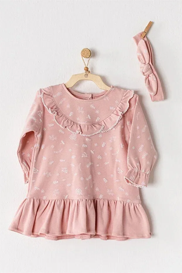 Детское платье для девочек хлопковое Ac23063 Floral Andywawa, Pink