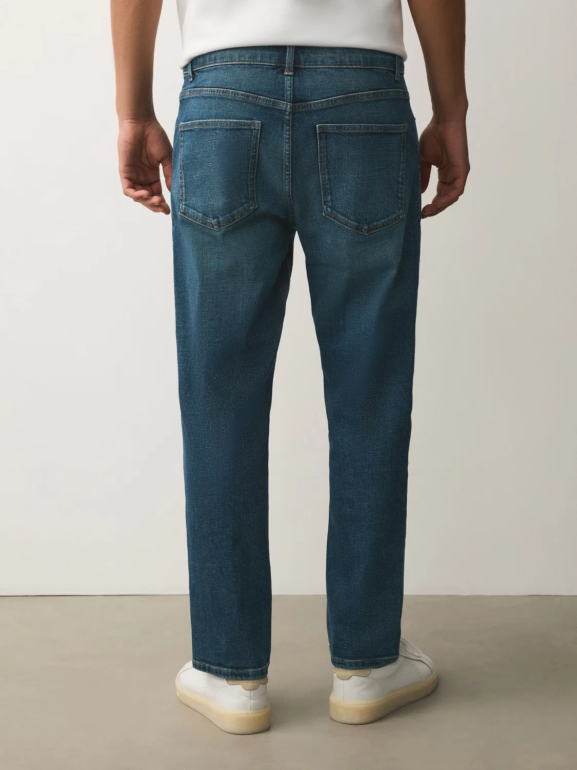 Джинсы классические с эластичным стрейчем, Slim Fit Next, Средне-синий — фото 4