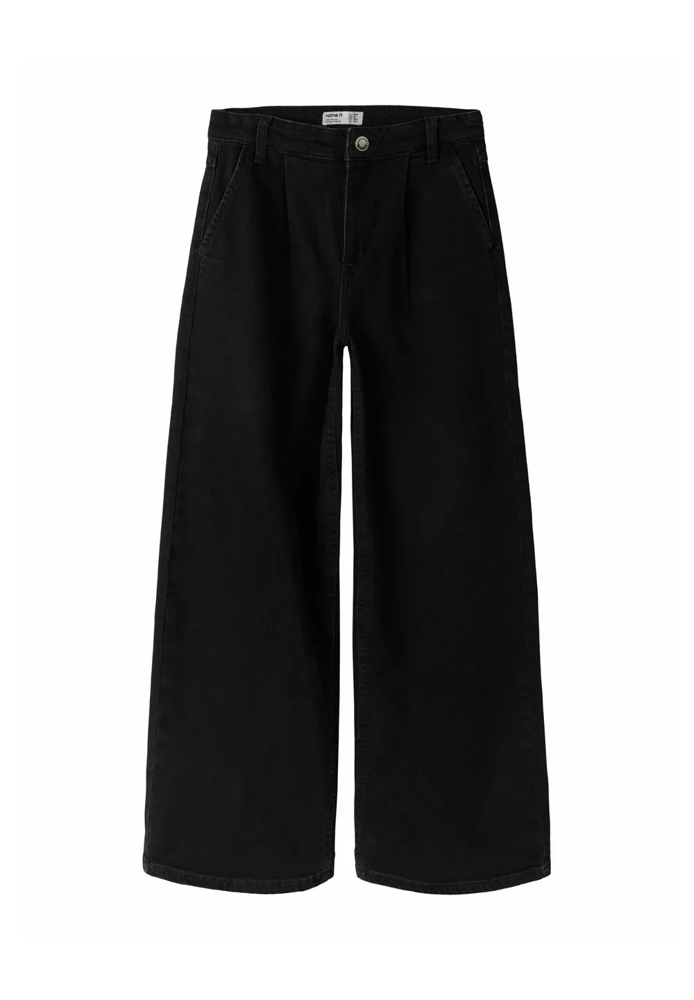 Джинсы Nkfbella hw w pleat jeans 3020-az l noos - джинсы свободного кроя Name It, Black Denim