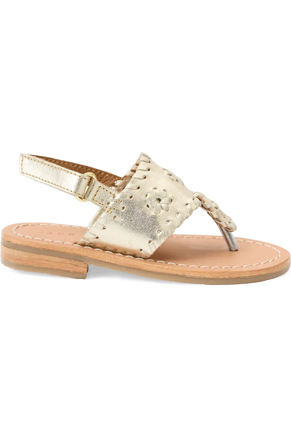 Детские сандалии слингбэк на регулируемом ремешке Jacks Jack Rogers, Platinum — фото 3