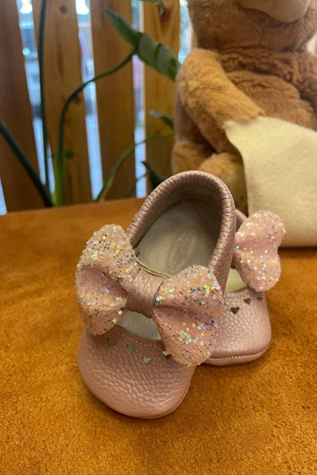 Детские мокасины для девочек из натуральной кожи Bobby lilac natural leather baby moccasin Beybium, Lilac — фото 2