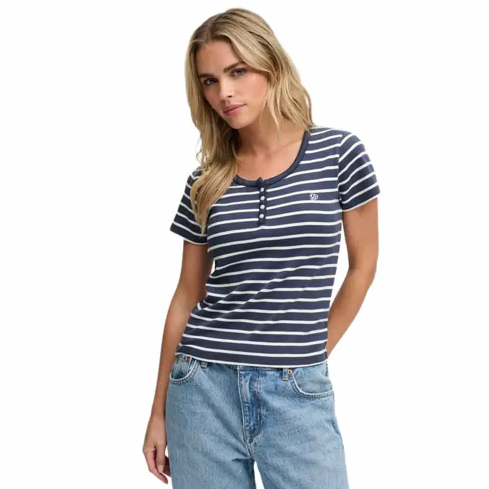 Женская футболка с принтом Athletic Essential Button Down Superdry, Blue