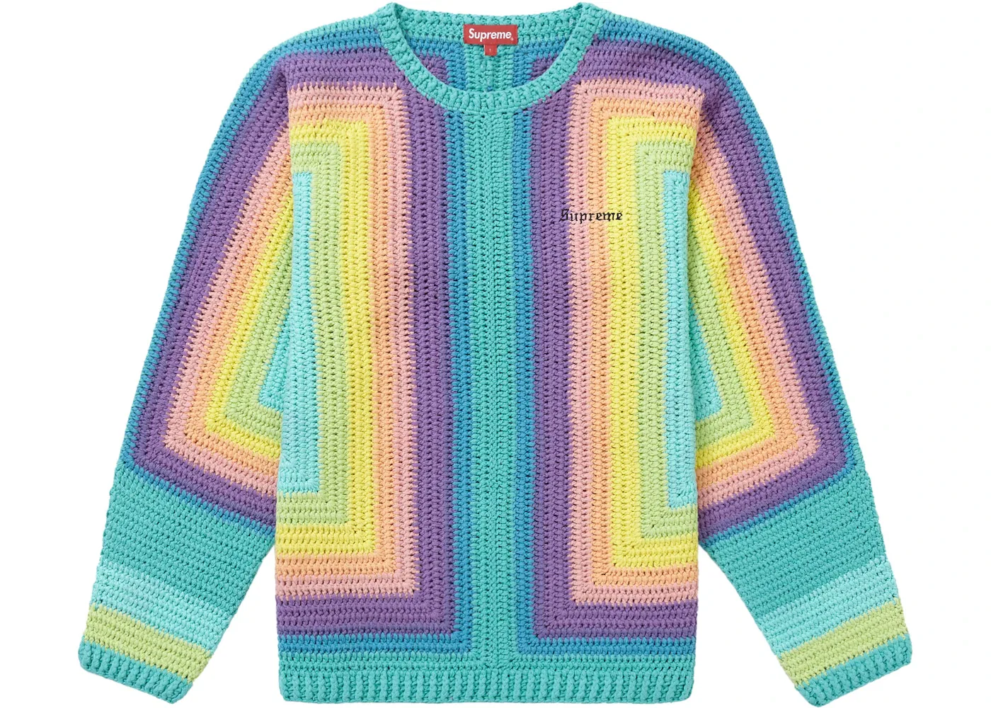Мужской свитер ручной вязки Supreme, Multicolor