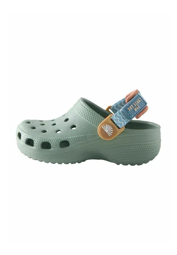 Клоги синтетические Regular fit - tape strap clogs Next, sage green, зеленый