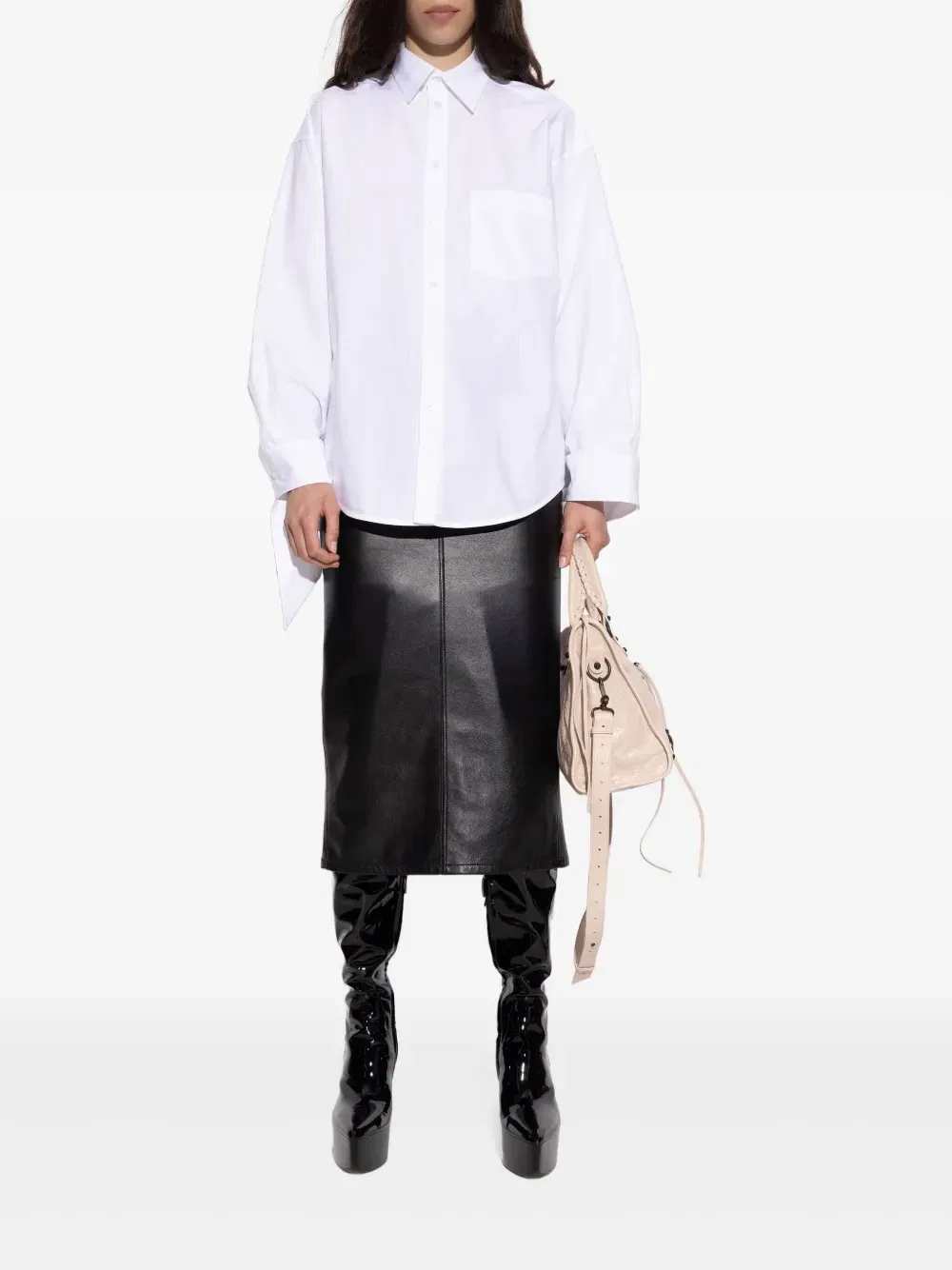 Поплиновая рубашка Balenciaga, белый — фото 2