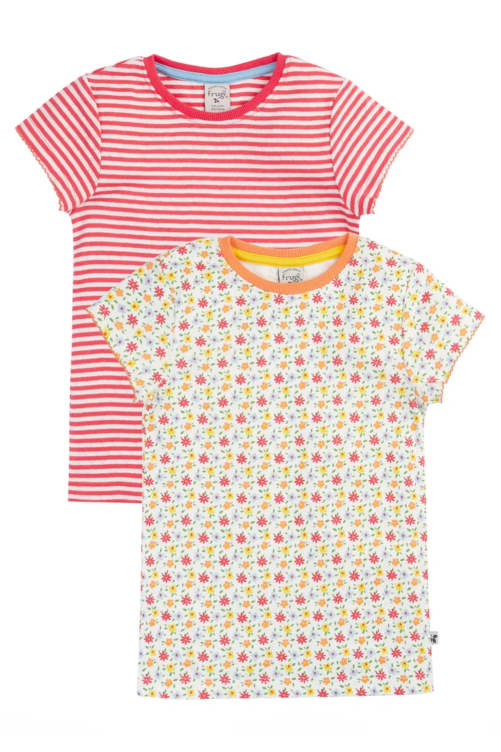 Детская футболка Pip Pointelle 2 Pack Frugi, Multi