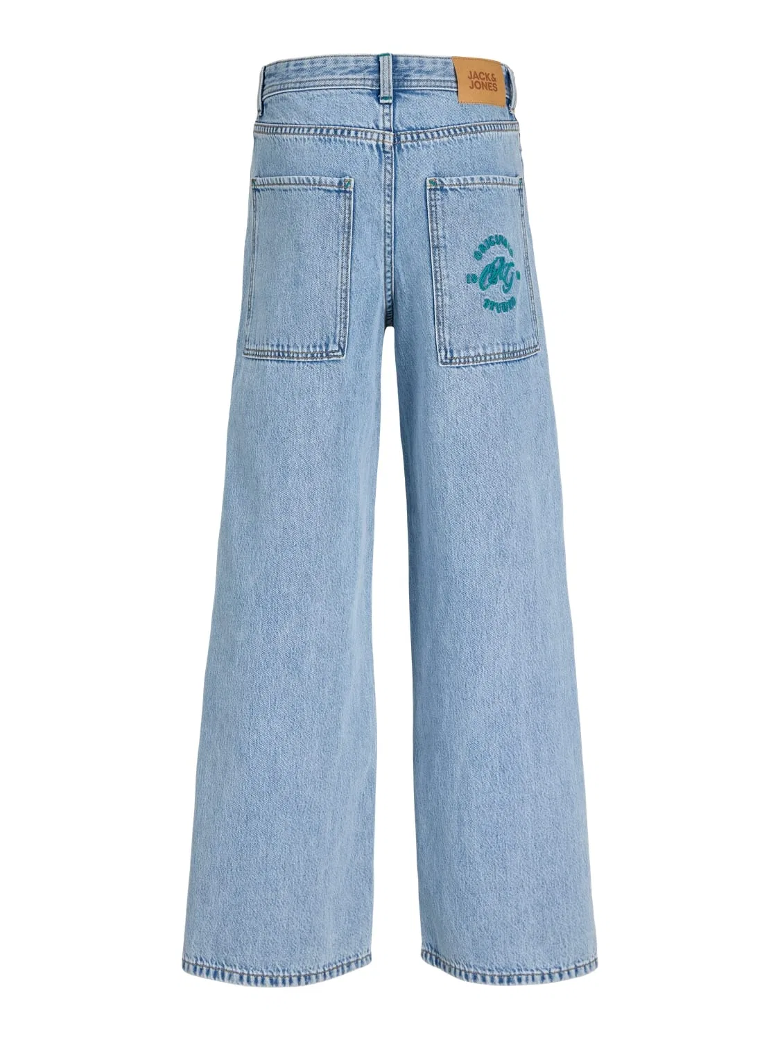 Джинсы свободные, джинсы-мешок Jjidave Jack & Jones Junior, светло-синий — фото 2
