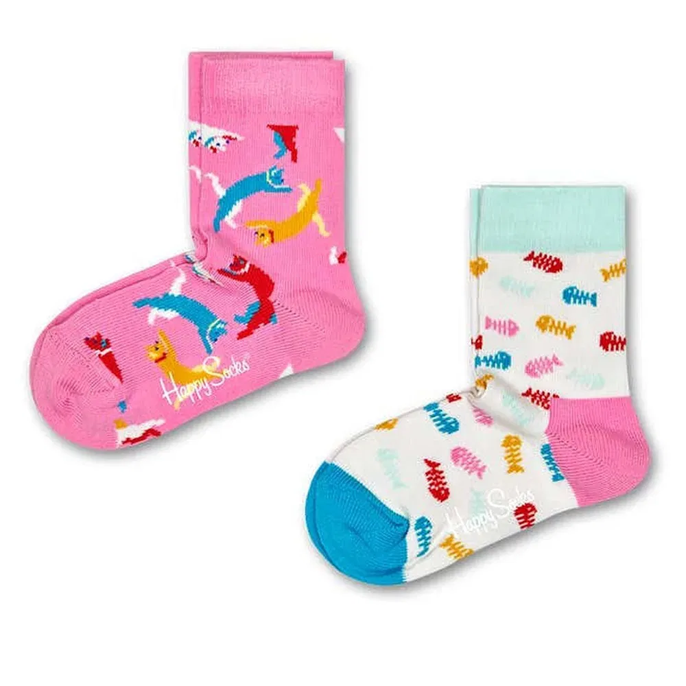 Носки Cat 2 пары Happy Socks, белый