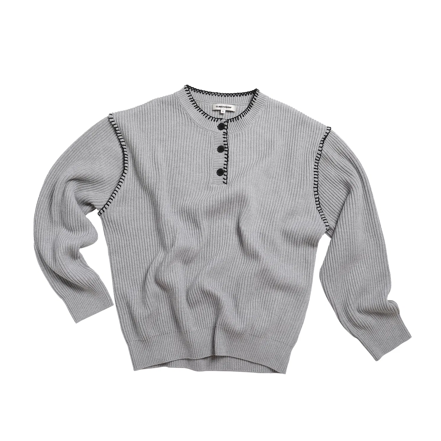 Детский свитер с воротником-стойкой Henry Collar CLIMAX VISION, Gray