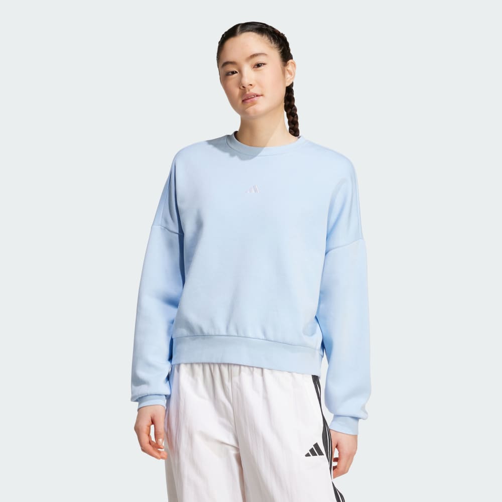 

Толстовка Adidas Essentials Small Logo Feelcozy Sweatshirt, цвет Glow Blue/White