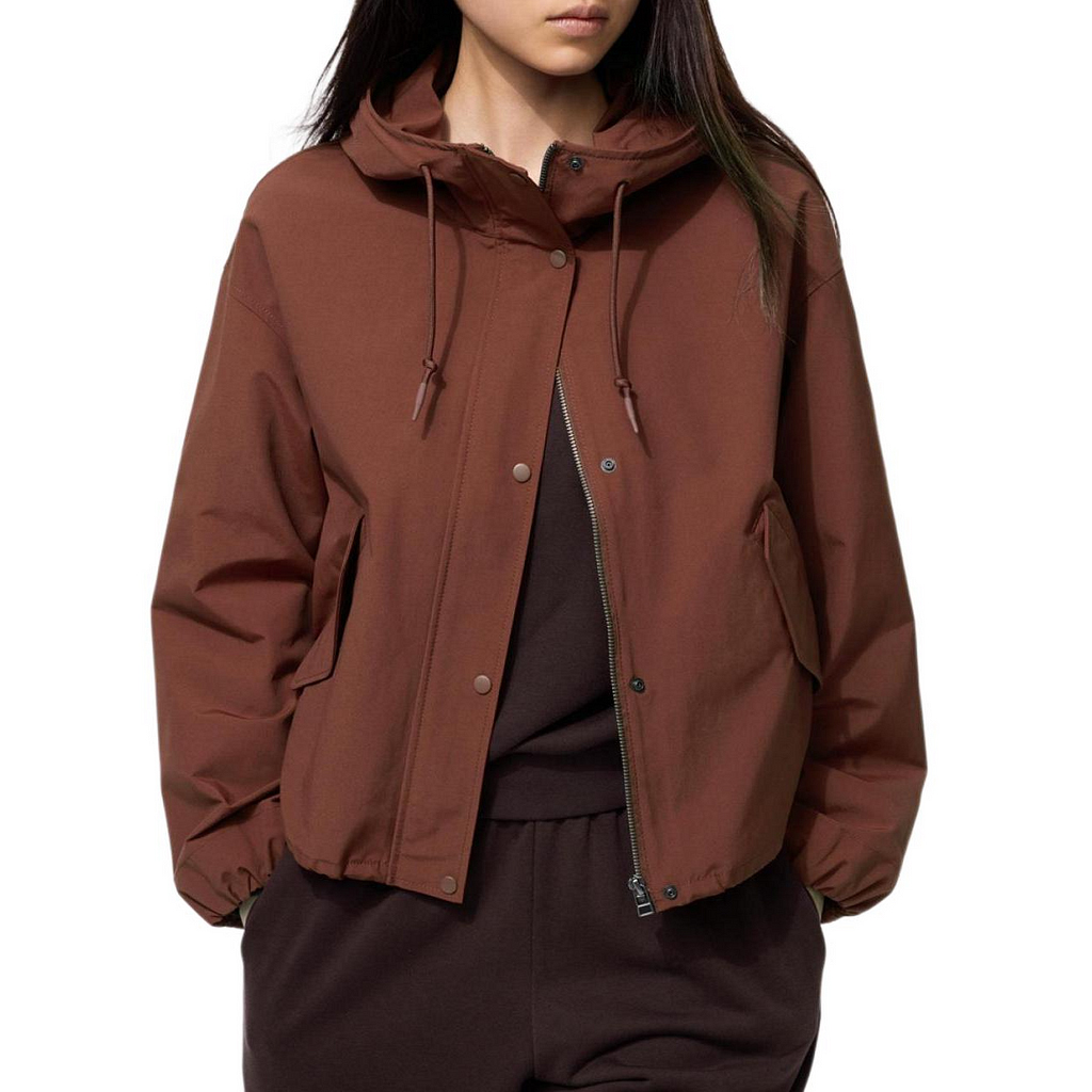

Короткая парка Uniqlo женская, 34 коричневый
