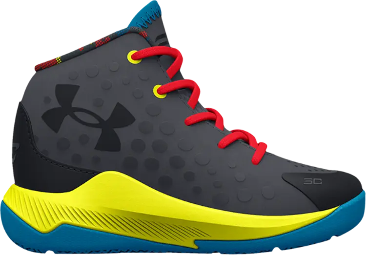 

Кроссовки Under Armour Sour Patch Kids x Curry 1 Retro TD Pitch Grey, серый